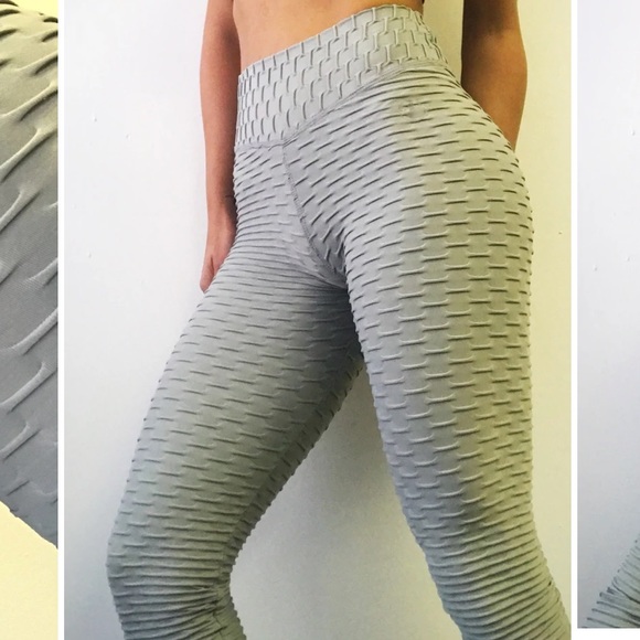 Like New ABS2B ZERO-FLAWS textured Scrunch Butt Leggings in Pure Gray S - Picture 3 of 6